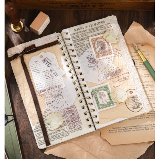 Sổ tay ô vuông vintage notebook bìa cứng 100 trang 100gsm | BNM048