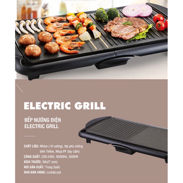 Bếp nướng Electric grill pan Lock & Lock