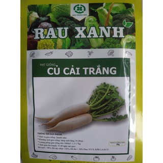 Hạt giống củ cải trắng - gói 20 gram