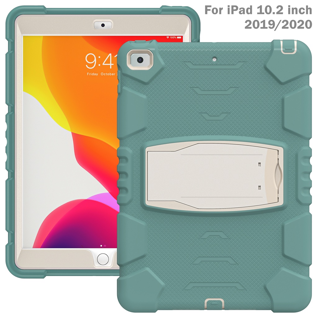 Ốp Máy Tính Bảng Silicon Chống Sốc Có Giá Đỡ Cho iPad 7th 8th 9th Gen 10.2 inch 2019 2020 2021