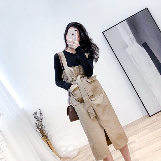 Set yếm thô áo cotton dài tay❌❌🆘