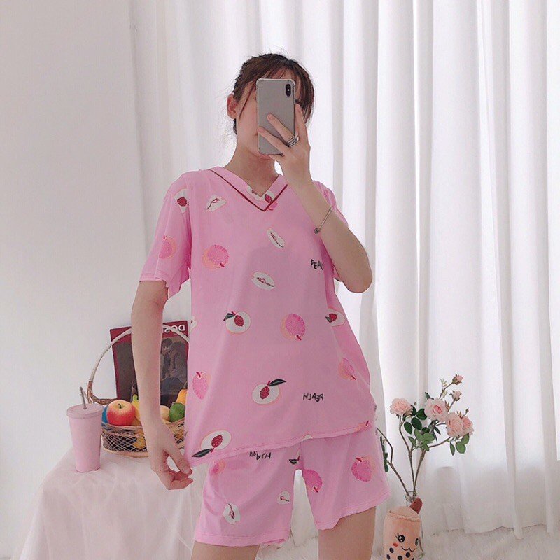 Bộ bầu sau sinh ngắn tay có chỗ con con ti thoáng mát thấm hút mồ hôi, quần chỉnh chun, mặc đến hết thai kỳ size 68kg