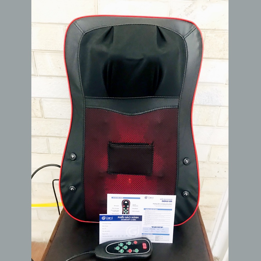 Gối Massage Cổ Vai Gáy Genji 8D, Máy Mát Xa Toàn Thân Đa Năng Cao Cấp Chuyên Dụng Cổ Vai Gáy