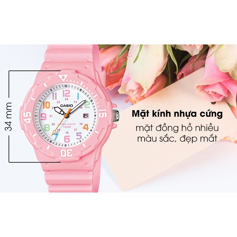 Đồng Hồ Trẻ Em Bé Gái Casio LRW_200H Màu Hồng