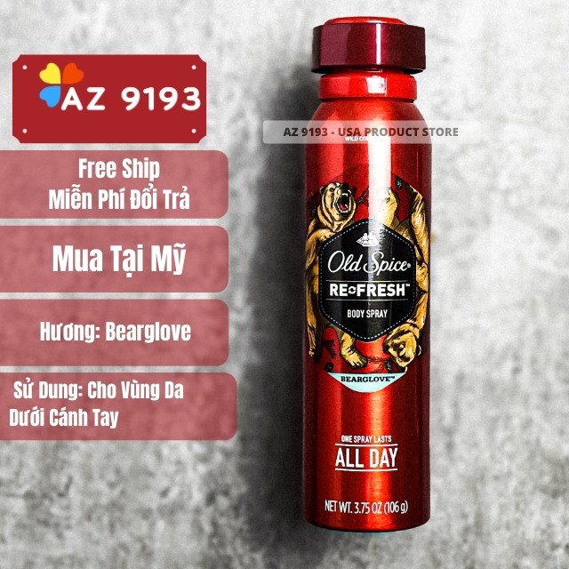 [HÀNG MỸ] Xịt Khử Mùi Nam Old Spice Hàng Mỹ 106g - Khử Mùi, Ngăn Mùi Hôi Hiệu Quả, Hương Thơm Nam Tính  - AZ 9193 | BigBuy360 - bigbuy360.vn