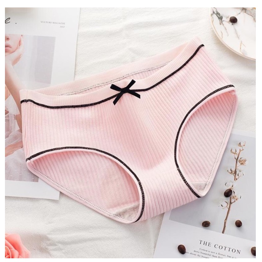 Set 10 Quần Lót Nữ 💖FREESHIP💖 Giảm 10k nhập mã [ QUAN LOT NU ] 💖 quần lót Cotton Muji đính nơ đủ size | BigBuy360 - bigbuy360.vn