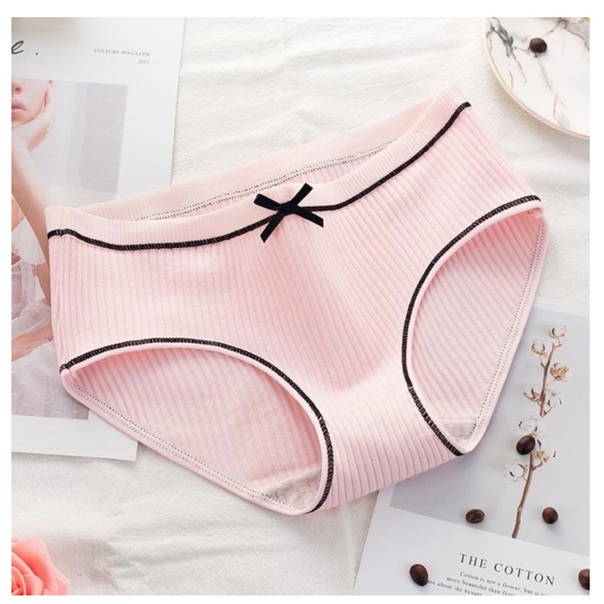 Set 10 Quần Lót Nữ 💖FREESHIP💖 Giảm 10k nhập mã [ QUAN LOT NU ] 💖 quần lót Cotton Muji đính nơ đủ size | WebRaoVat - webraovat.net.vn