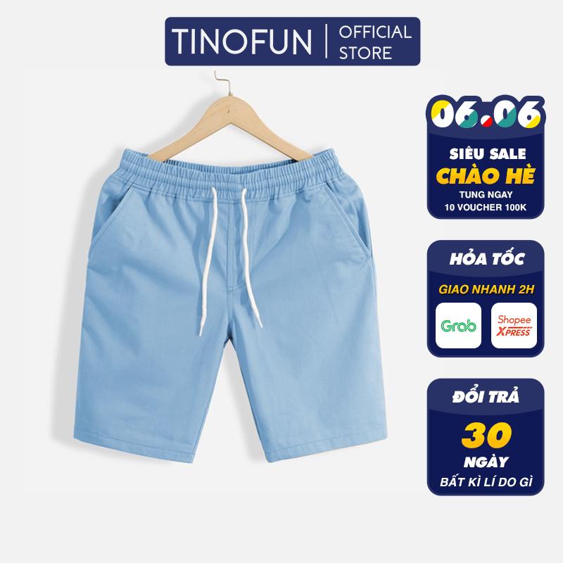 Quần short nam Vải Kaki Thương Hiệu TINOFUN mã TT11-E dáng lửng phong cách Hàn Quốc đẹp