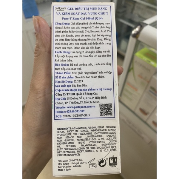 Gel giảm mụn và kiểm soát dầu Pure T-Zone  100ml