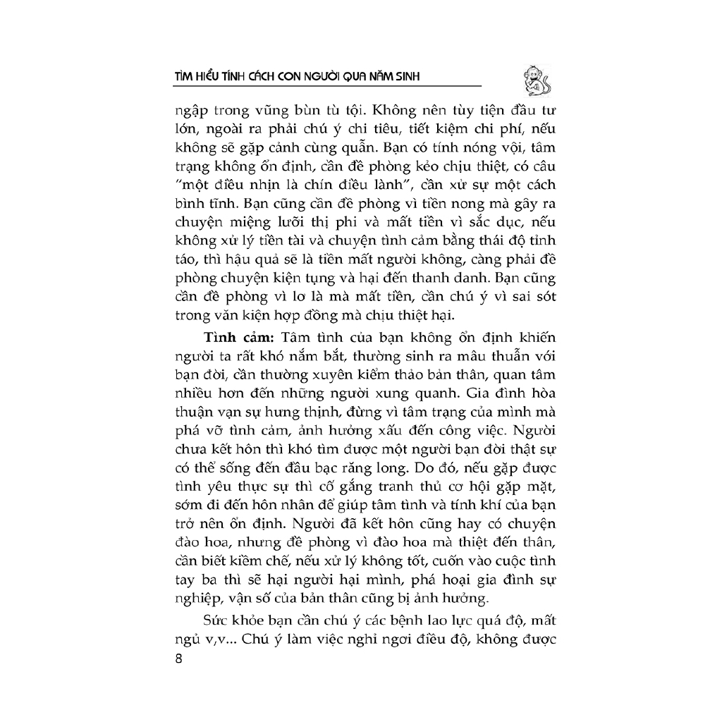 Sách - Tìm Hiểu Tính Cách Con Người Qua Năm Sinh - Tuổi Thân