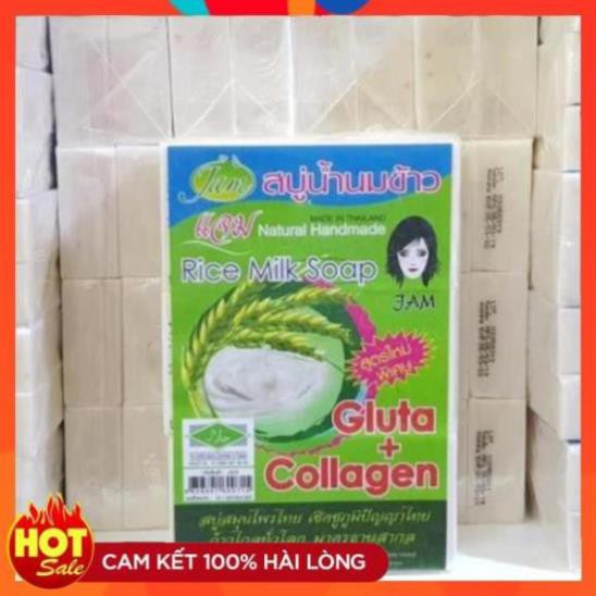 Xà Phòng Cám Gạo ⚜️FREESHIP⚜️ Xà Phòng Trắng Da Thái Lan Jam Rice Milk Soap [Dưỡng Da] | BigBuy360 - bigbuy360.vn