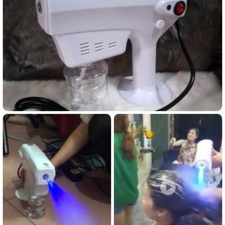 MÁY HẤP TÓC PHỦ BÓNG NANO MINI CẦM TAY CÓ ĐÈNMáy phun phủ bóng nano có 5 bóng đèn led .