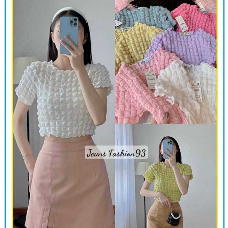 Áo croptop nữ tay ngắn - KÈM VIDEO CẬN CHẤT - Áo thun xốp nữ hottrend 2022