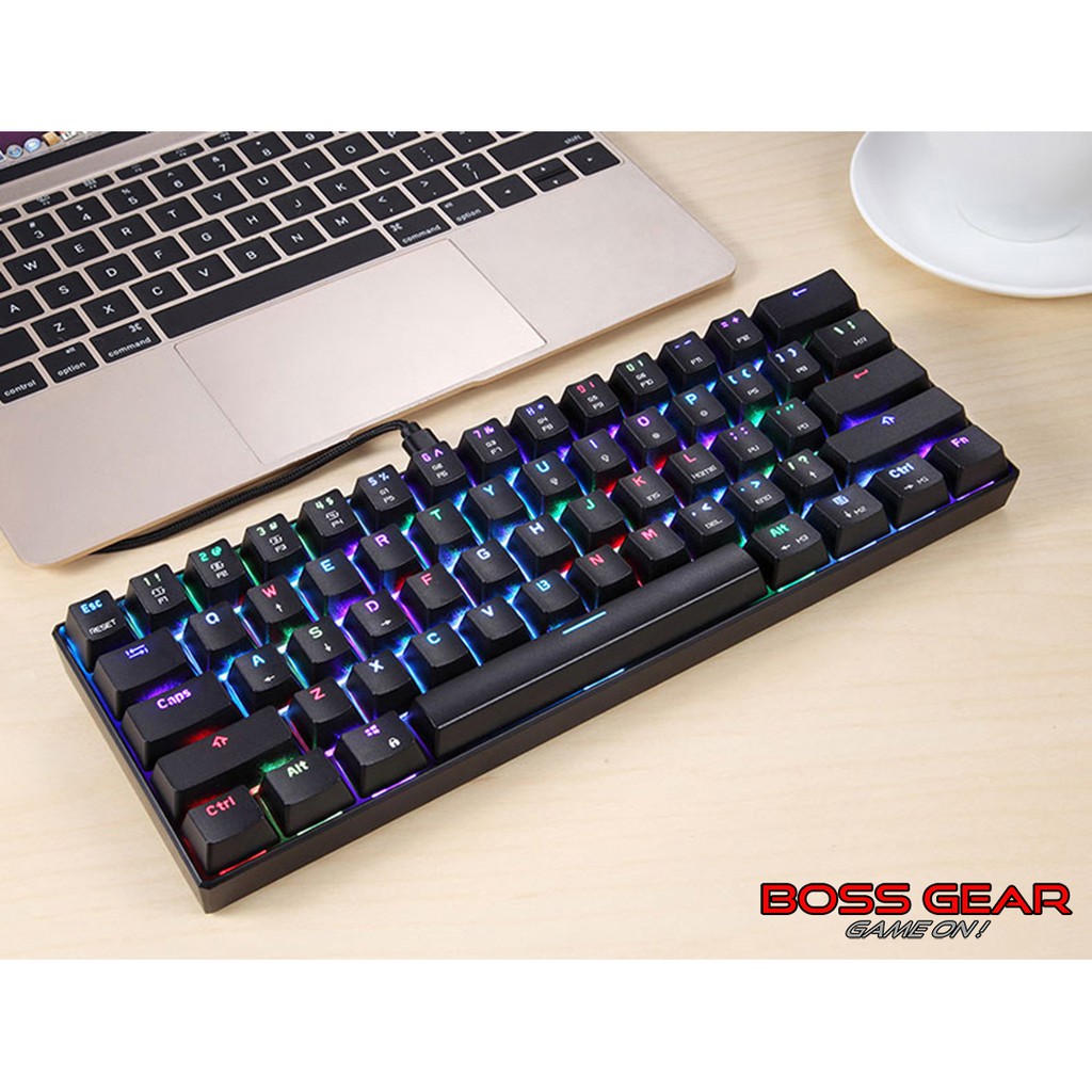 [Mã SKAMPUSHA7 giảm 8% đơn 250k]Bàn phím cơ 60 Motospeed CK61 RGB ( Kailh Box SwitchLED RGBDây cáp rời )