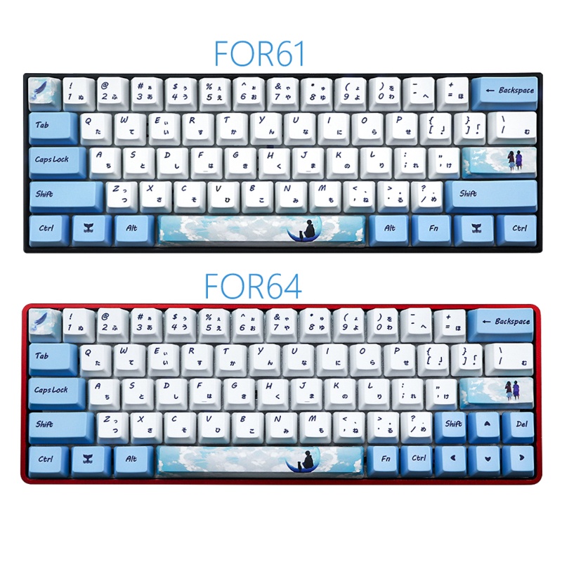 Bộ Nút Bàn Phím PBT Bền Bỉ Dành Cho GH60 GK61 GK64 73 Phím