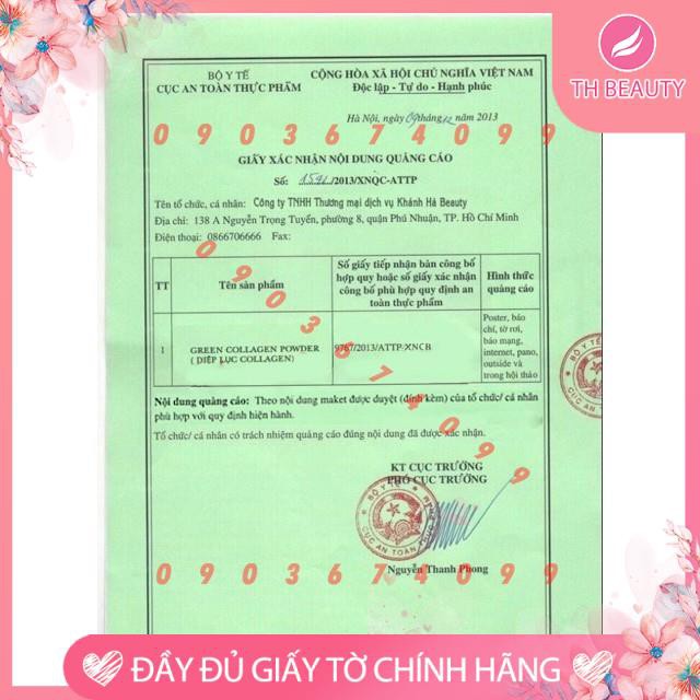 &lt;THẬT 100%&gt; Trà giảm cân diệp lục Collagen Powder, dáng đẹp, eo thon