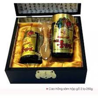 Cao Hồng Sâm Hàn Quốc Hộp Gỗ Đen 2 Lọ