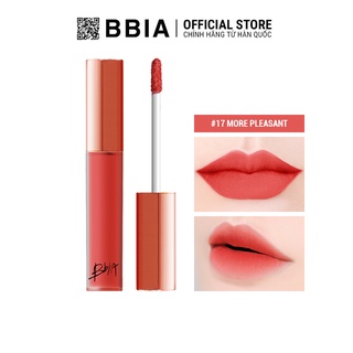 Son Kem Lì Bbia Last Velvet Lip Tint Version 4 - 17 More Pleasant (Màu Hồng San Hô) 5g - Bbia Official Store