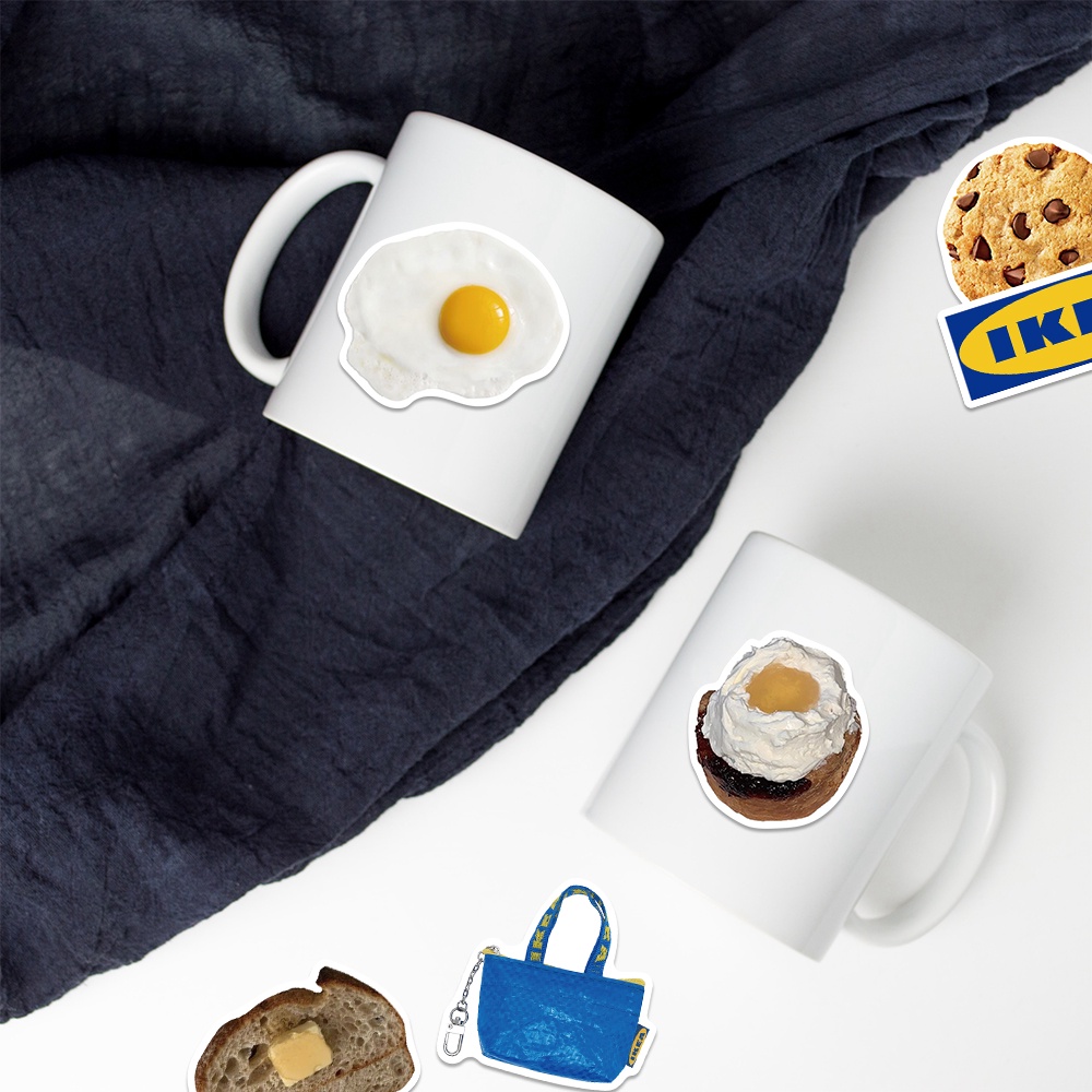 IKEA Bộ 50 Miếng Dán Trang Trí Cho Điện Thoại ipad Chống Thấm Nước Kiểu retro