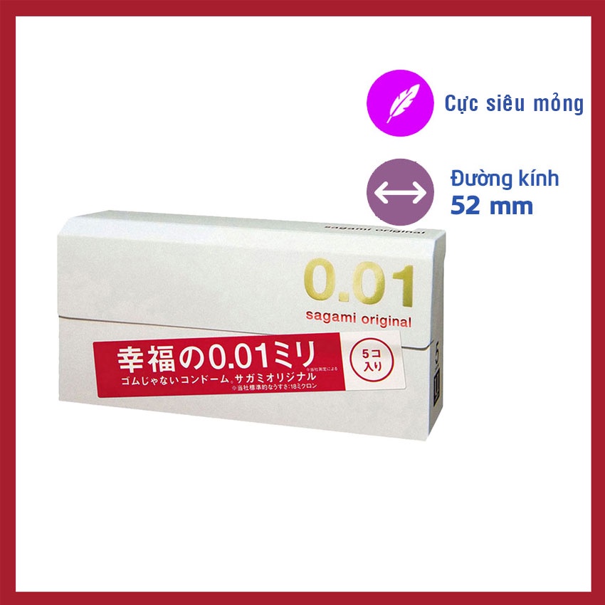 [HÀNG NHẬT CAO CẤP] Bao cao su siêu mỏng Sagami 0.01 Nhật bản