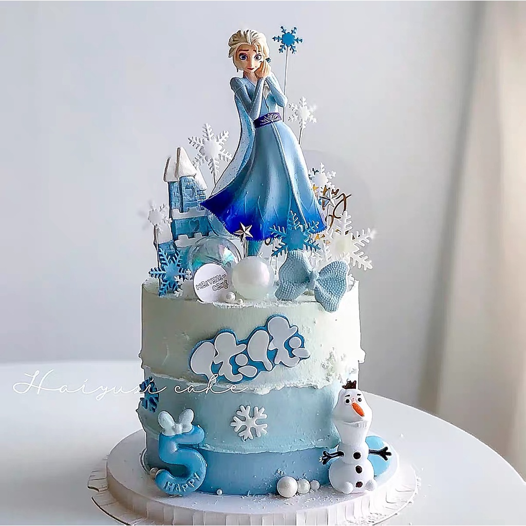 Trang trí người tuyết Olaf nhựa - Phụ kiện trang trí bánh sinh nhật