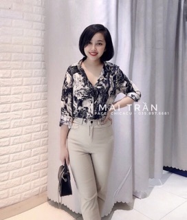 Áo sơ mi loang siêu hot - áo sơ mi lụa