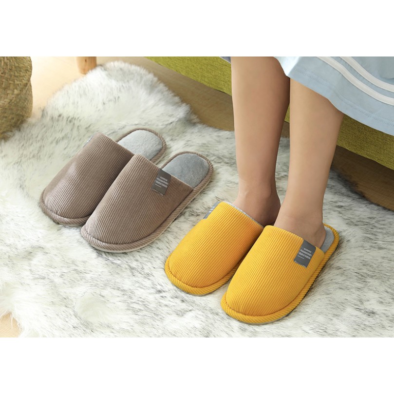 Dép Bông Đi Trong Nhà Cho Nam Nữ Đế Dép Chống Trơn Cao Cấp NineRed - D37