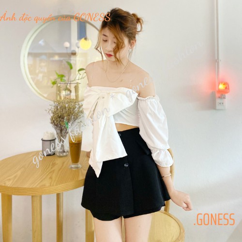 Chân váy ngắn Goness thời trang phối 6 cúc có quần trong thời trang trẻ trung dành cho nữ | BigBuy360 - bigbuy360.vn