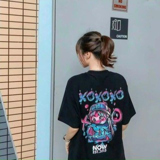 Áo thun tay lỡ XoXo Unisex nam nữ chất liệu Cotton oversize form rộng