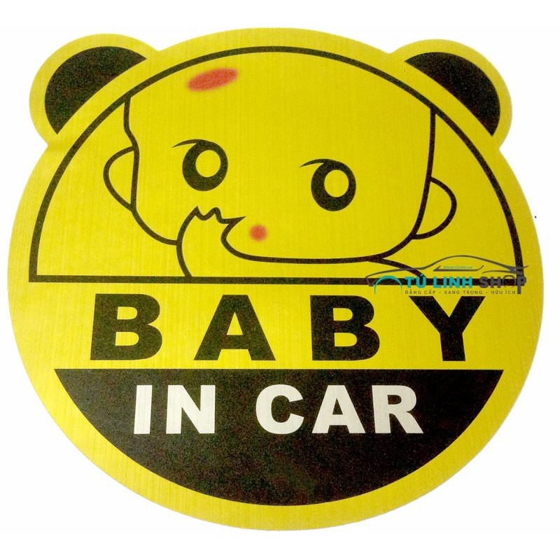 Tem Baby in Car dán đuôi xe ô tô, nhiều mẫu đáng yêu để lựa chọn