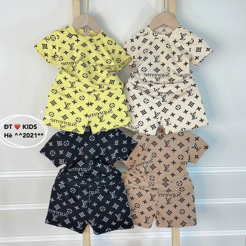 Bộ Cotton lạnh cho bé trai, bé gái mã 01