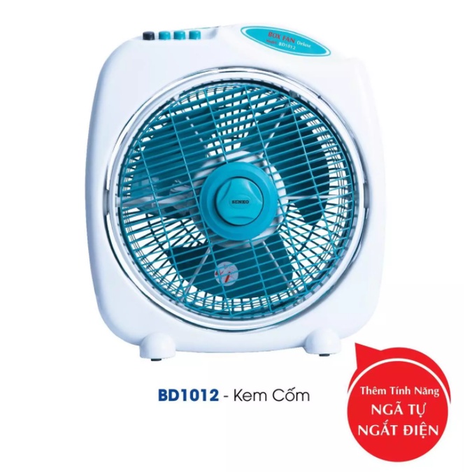 Quạt bàn Senko BD860/BD1012 công suất 40W, 3 tốc độ gió, chế độ ngã tự động tắt - Hàng chính hãng