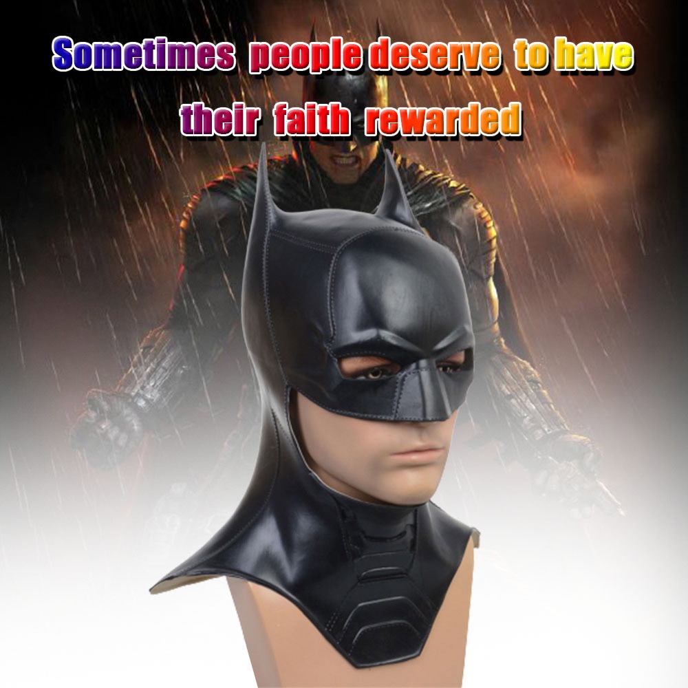 2022 The Dark Knight Batman Latex Masks Cowl Cosplay Party Superhero Props New
