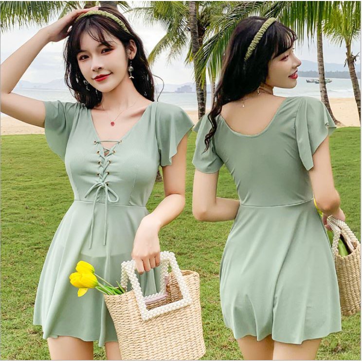 Đầm maxi đi biển đi chơi dây đan ngực có quần trong cực xinh