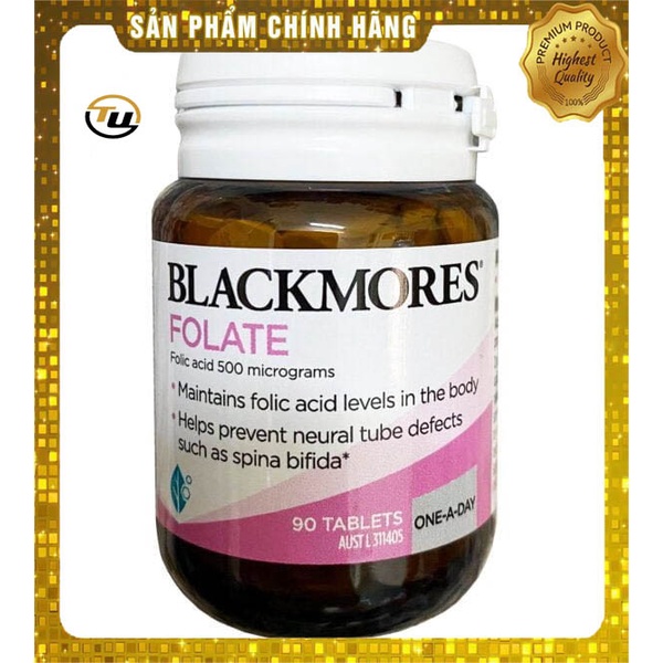 Viên Uống Blackmores Folate 500mcg Cho Bà Bầu, 90 viên