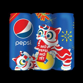 Lốc 6 lon nước ngọt Pepsi 330ml