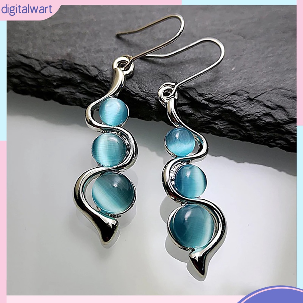 Đôi khuyên tai đính đá opal giả thời trang cho nữ