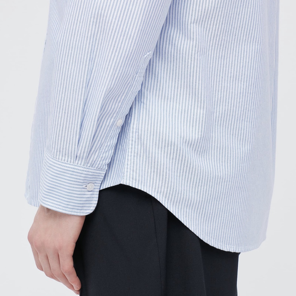 Áo sơ mi nam dài tay dáng slim fit Oxford Uni xuất xịn
