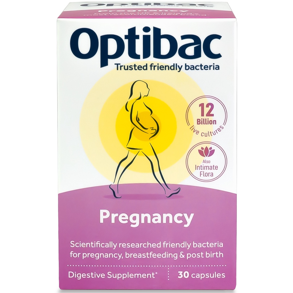 Men vi sinh Optibac Pregnancy cho mẹ bầu & cho con bú cải thiện tiêu hoá, miễn dịch, viêm phụ khoa và tinh thần, Hộp 30