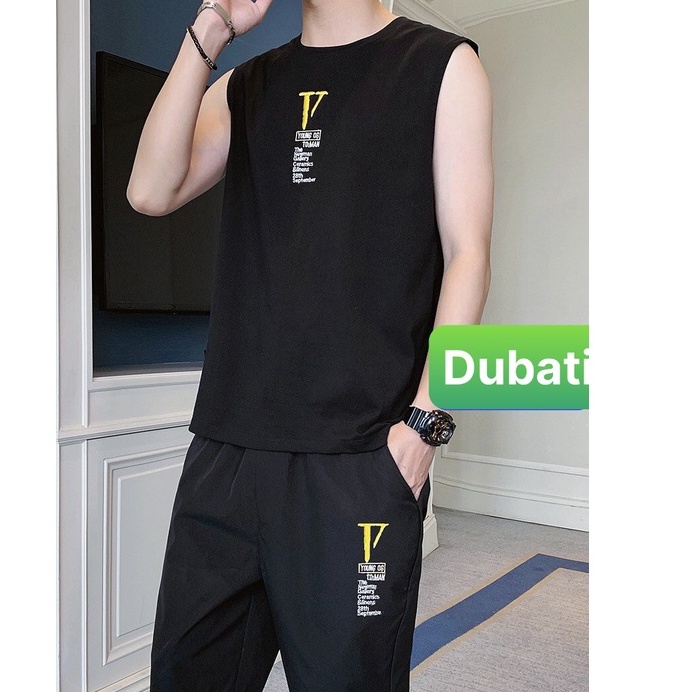 BỘ BA LỖ THỂ THAO ĐEN V HOT BOBOY TẬP GYM VẢI THUN LẠNH NHẬP KHẨU SIÊU THOÁNG MÁT - DUBATI FASHION