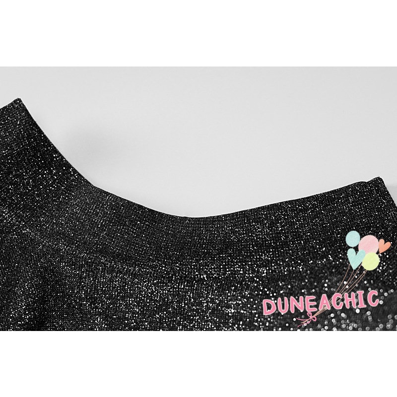 DUNEA Đầm dự tiệc hở lưng phối chuỗi xích long lanh thời trang dành cho nữ