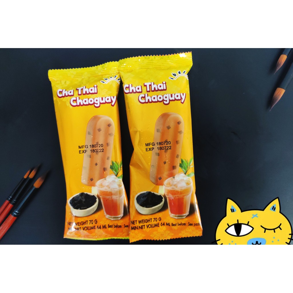 (SHIP NHANH 1H) COMBO 1 HỘP gồm 4 cây Kem trà Thái thạch đen Cha Thai Grass Jelly iberri 70g | BigBuy360 - bigbuy360.vn