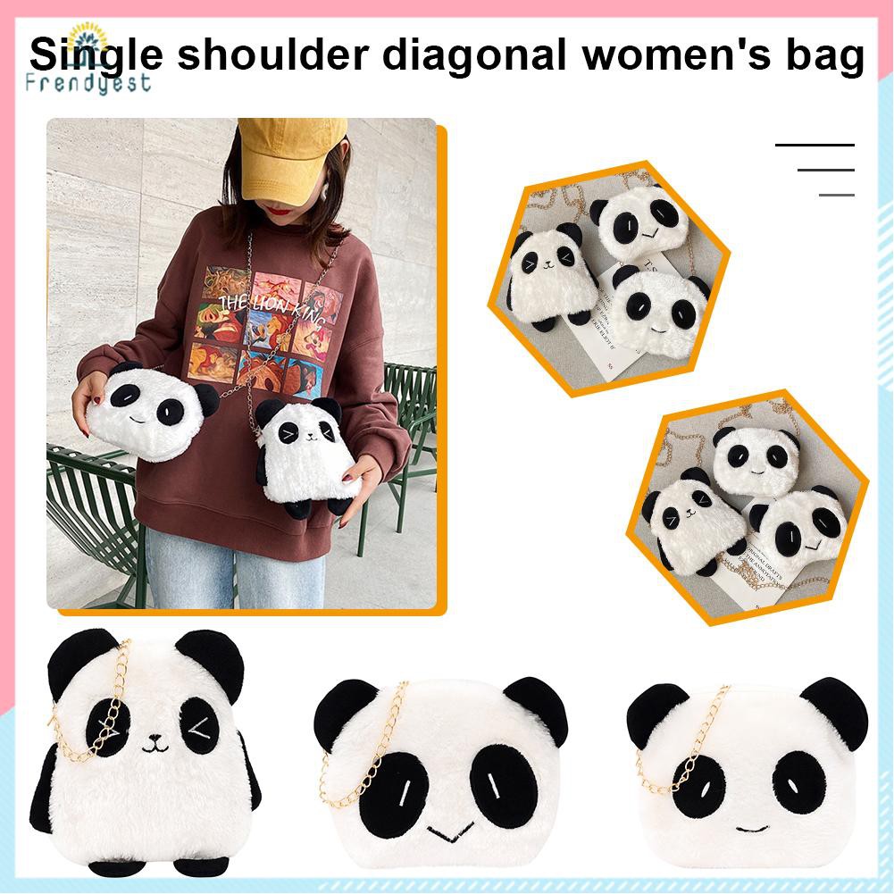 Túi Đeo Chéo Hình Gấu Trúc Nhồi Bông Xinh Xắn