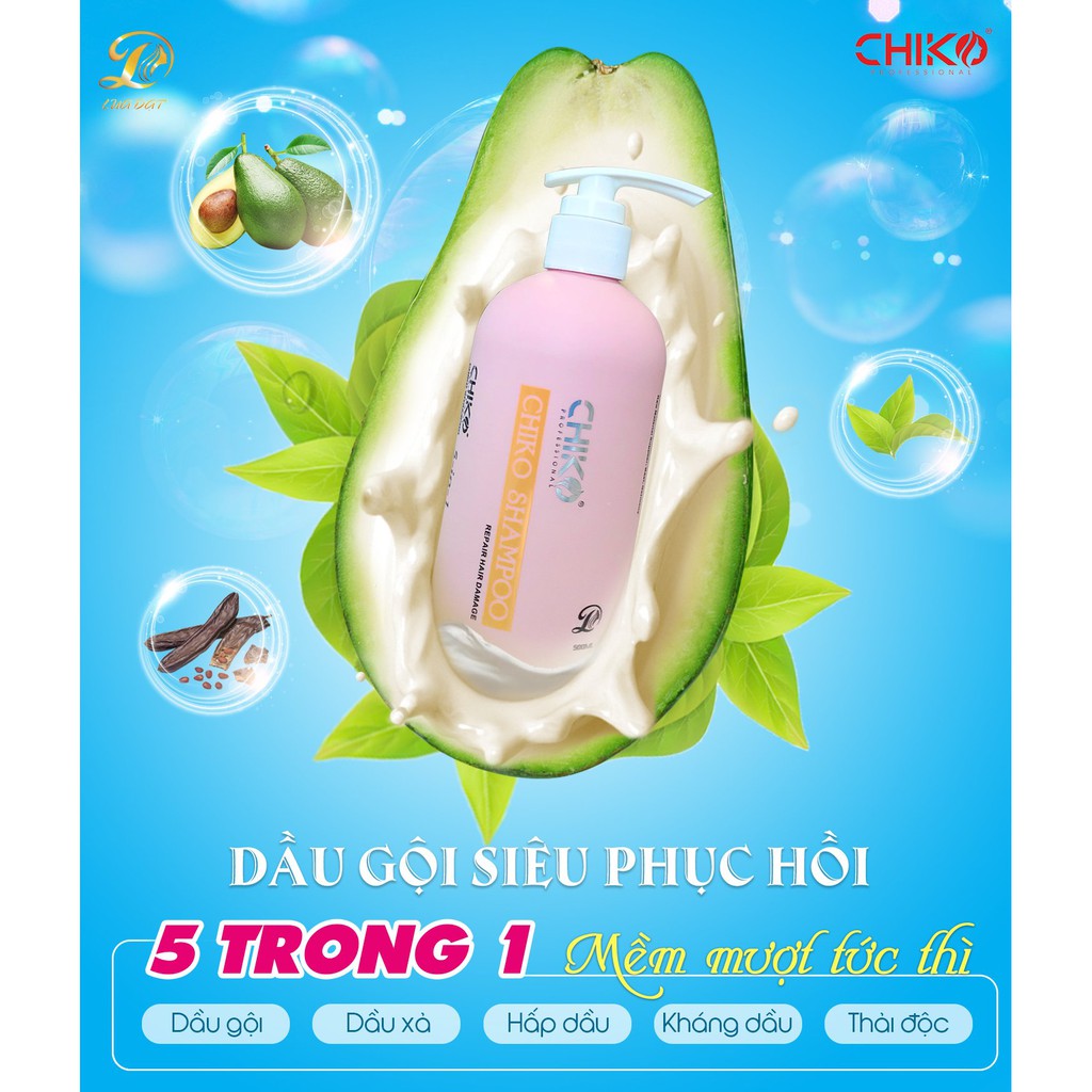 Dầu gội tiện lợi 5 trong 1 CHIKO chính hãng GỘI KHÔNG CẦN XẢ