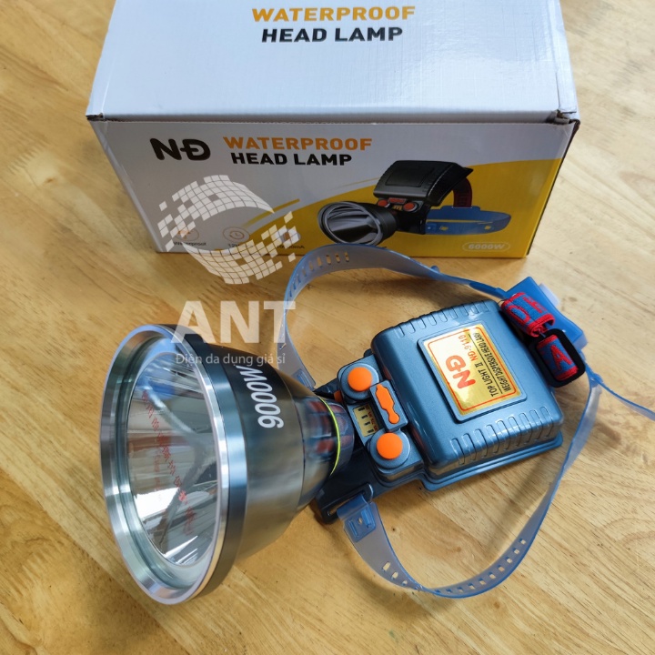 Đèn pin đội đầu siêu sáng chống nước , chóa 12cm - NĐ 9110