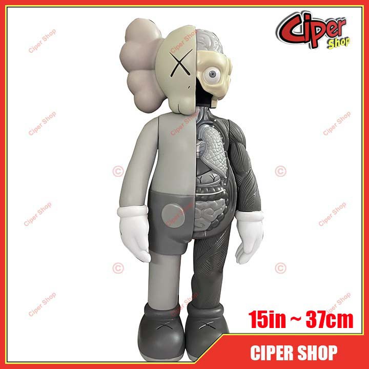 Mô hình Kaws OriginaFake giải phẫu Đứng - Xám 37cm - Figure Kaws