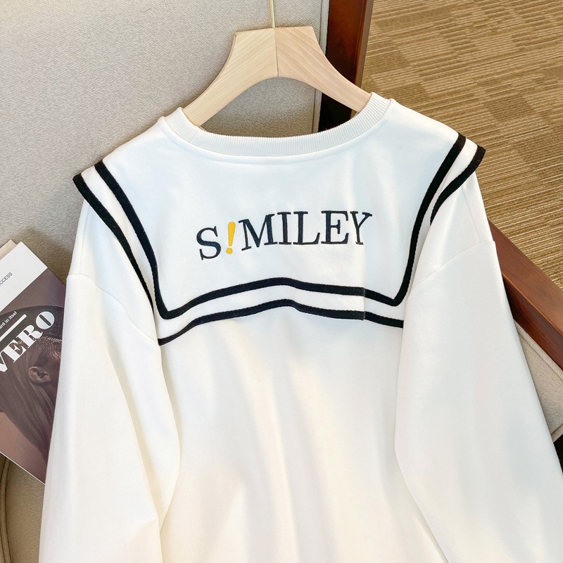 Áo sweater Cổ Thủy Thủ size Lớn Xinh Xắn Theo Phong Cách Mùa Thu Dành Cho Nữ