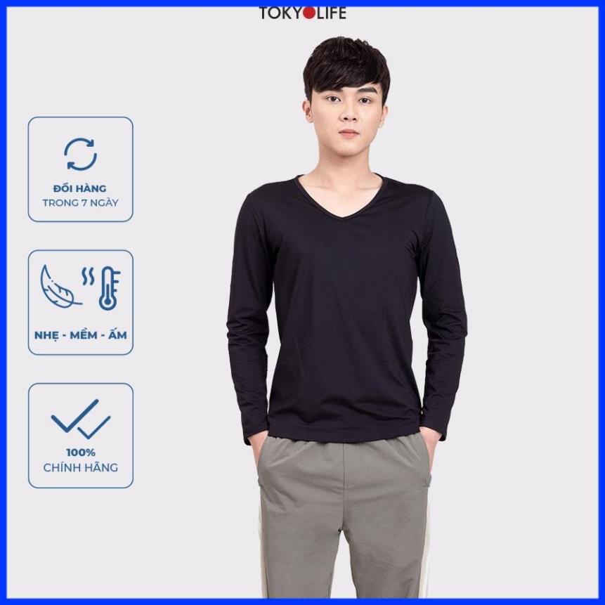 Áo giữ nhiệt WM Original Nam cổ tim, siêu co giãn, ấm TOKYOLIFE G7SMT017J