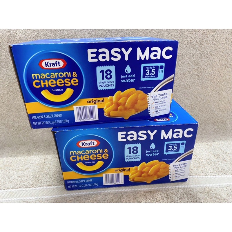 Nui ăn liền Kraft Maccaroni Cheese 58gram.