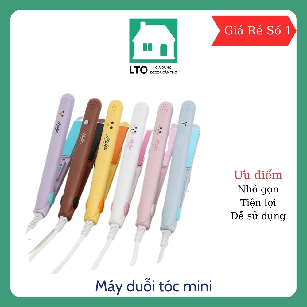 Máy kẹp - duỗi tóc mini hình thú có hộp nhựa đựng T2